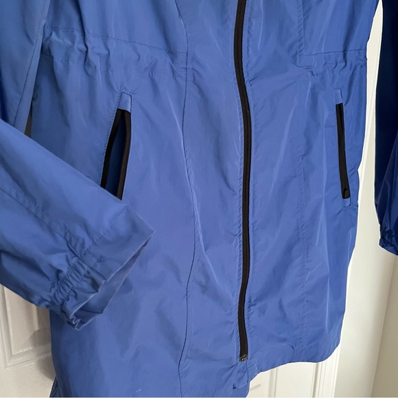 Fila Sport Jacket Windbreaker Rain With Hood Blue Size M - Picture 5 of 13